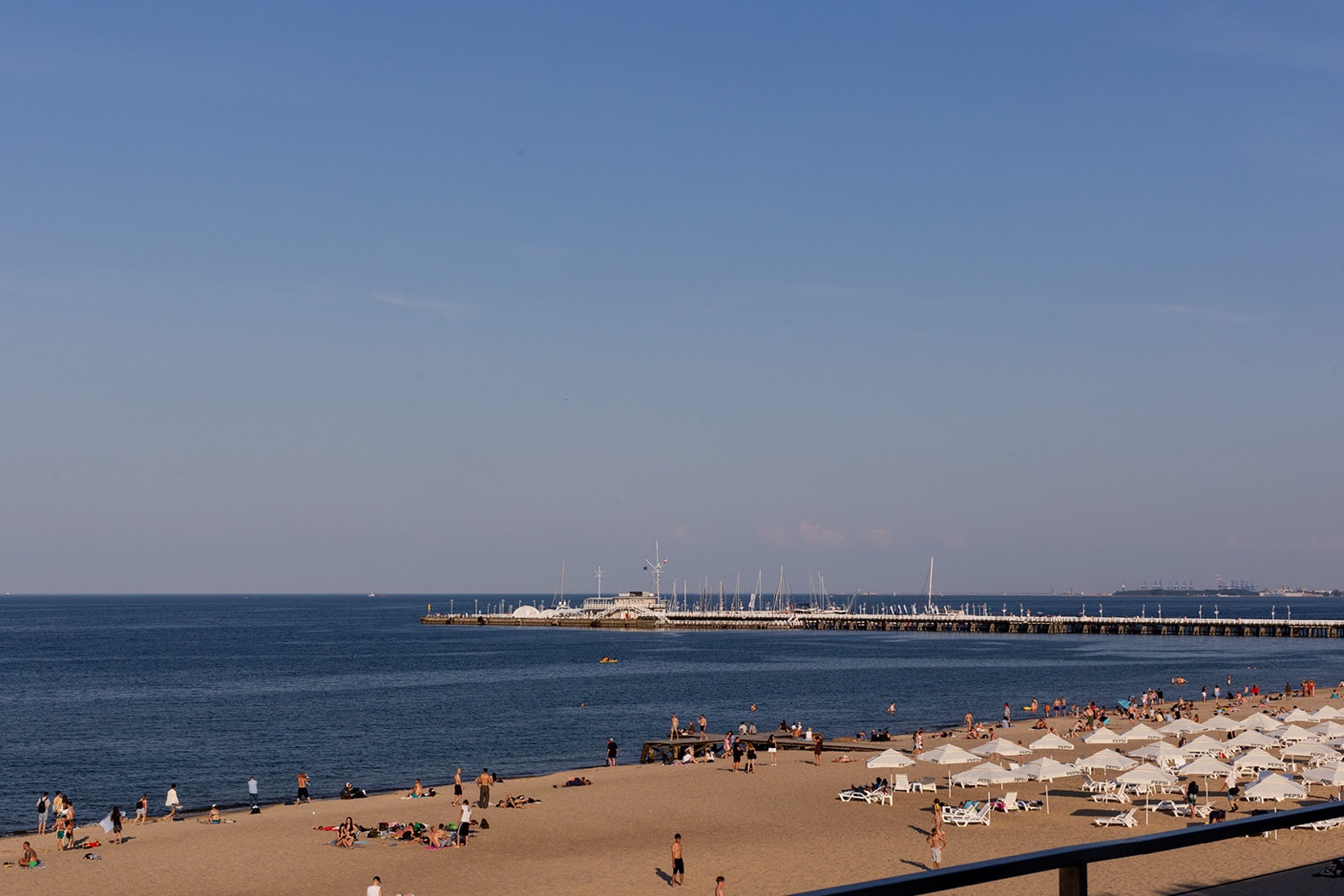 The view from Bulaj towards the beach and sea